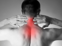 mage of Neck Pain White Male Holding Neck